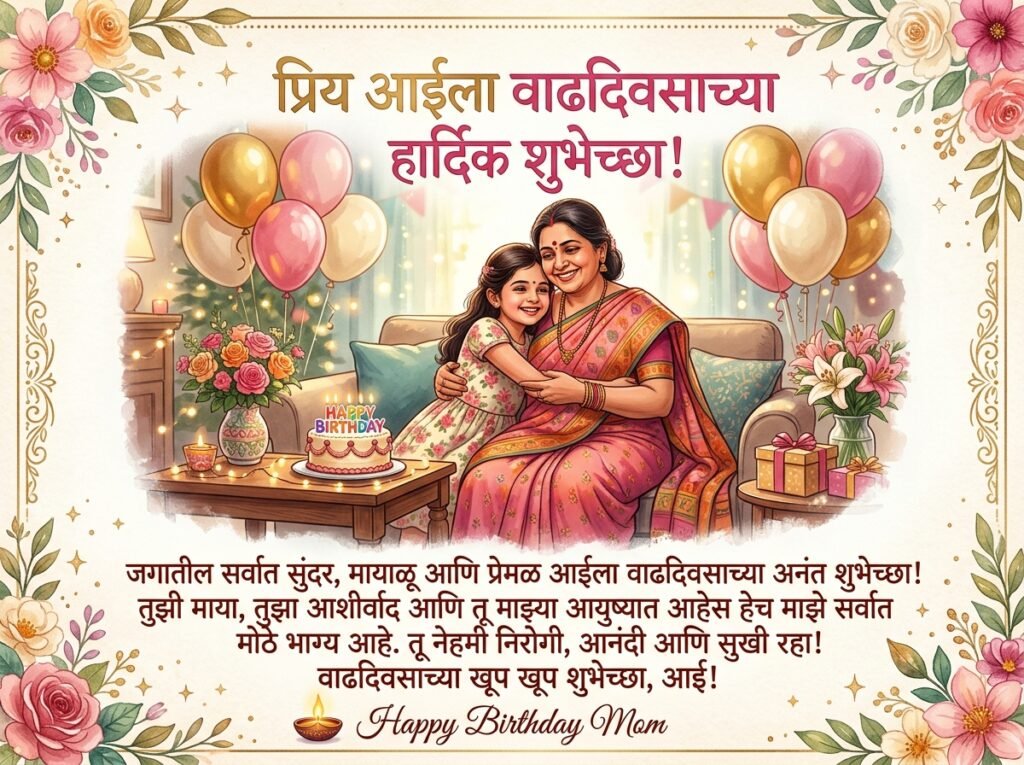 Best Mother Birthday Wishes in Marathi