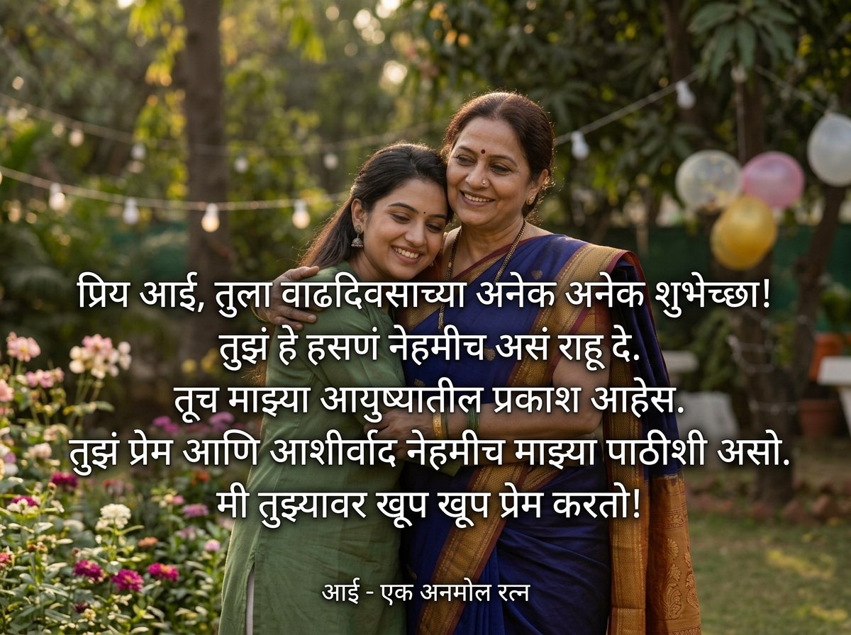 Best Mother Birthday Wishes in Marathi