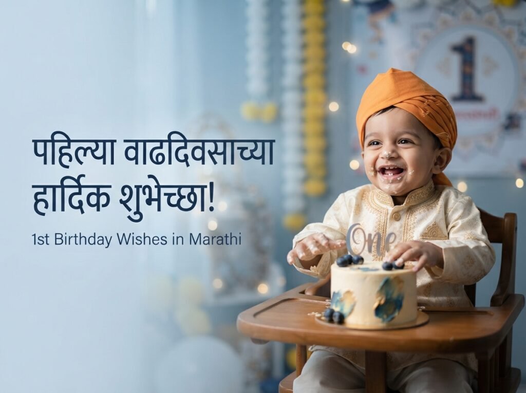 1st Birthday Wishes in Marathi