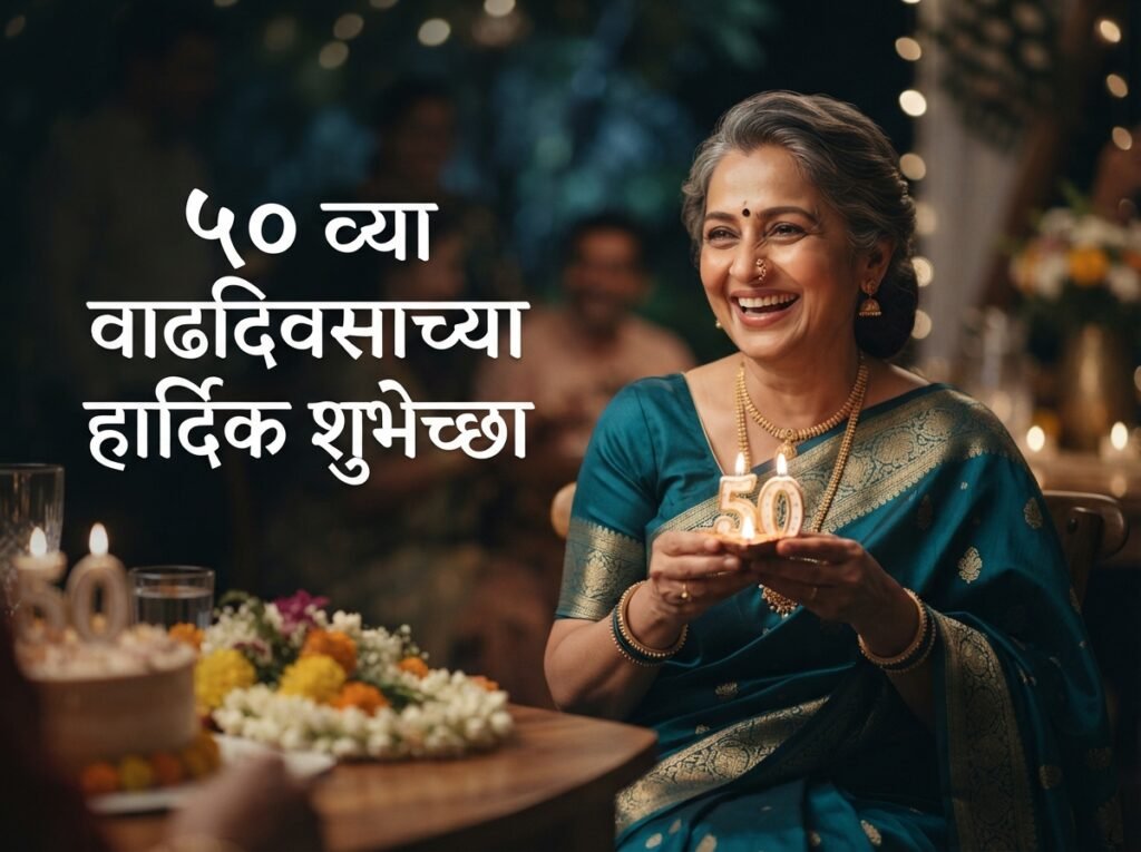 50th Birthday Wishes in Marathi