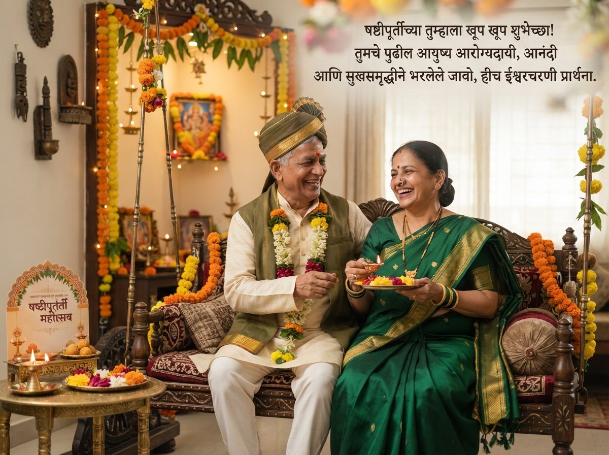60th Birthday Wishes in Marathi