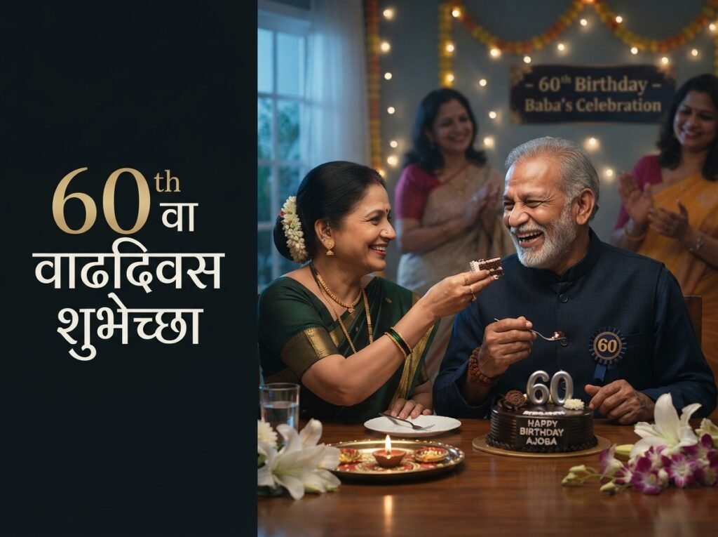 60th Birthday Wishes in Marathi