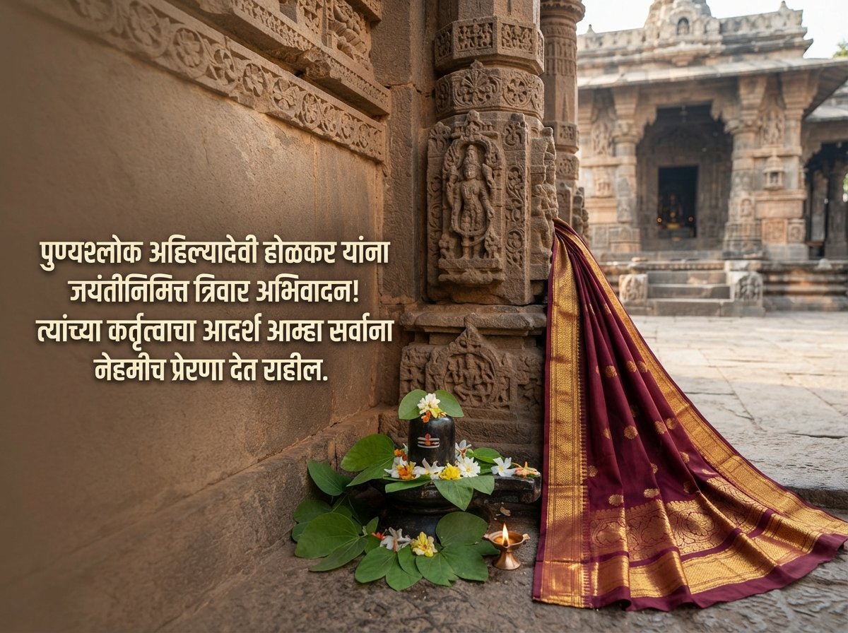 Ahilyabai Holkar Jayanti Wishes in Marathi