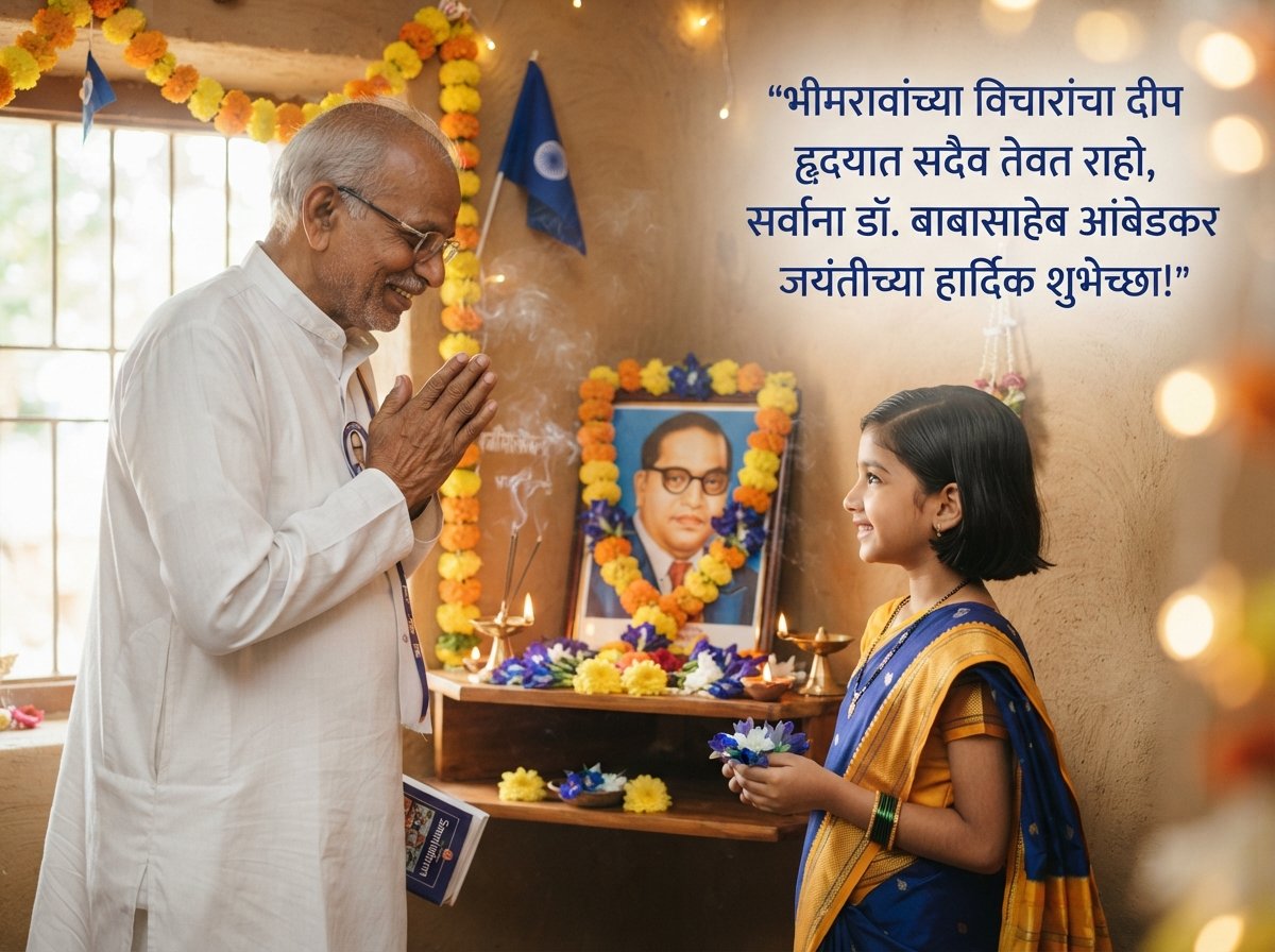 Ambedkar Jayanti Wishes in Marathi