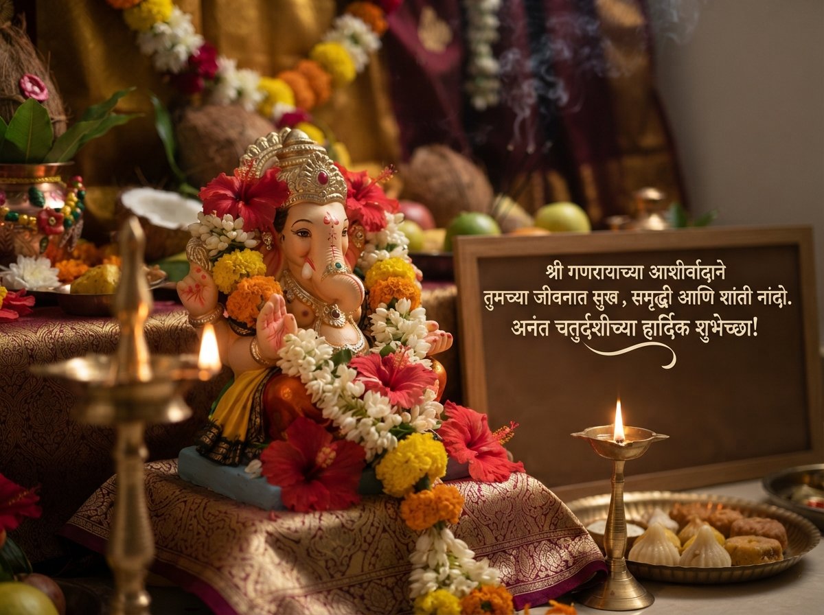 Anant Chaturdashi Wishes in Marathi