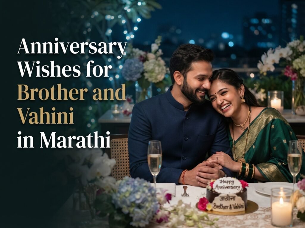 Anniversary Wishes for Brother and Vahini in Marathi