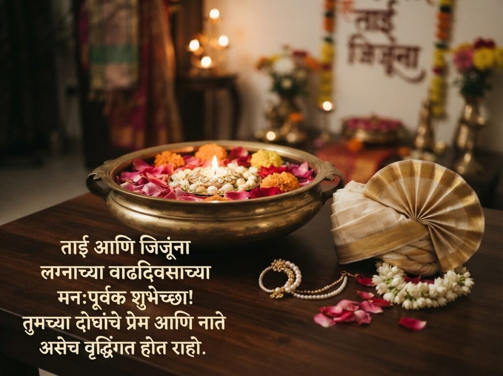 Anniversary Wishes for Didi and Jiju in Marathi