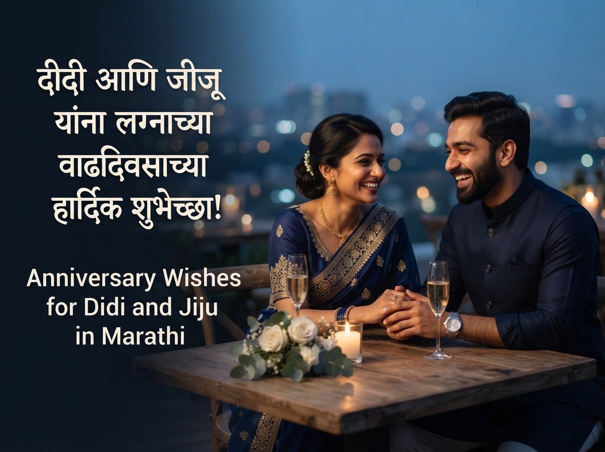 Anniversary Wishes for Didi and Jiju in Marathi