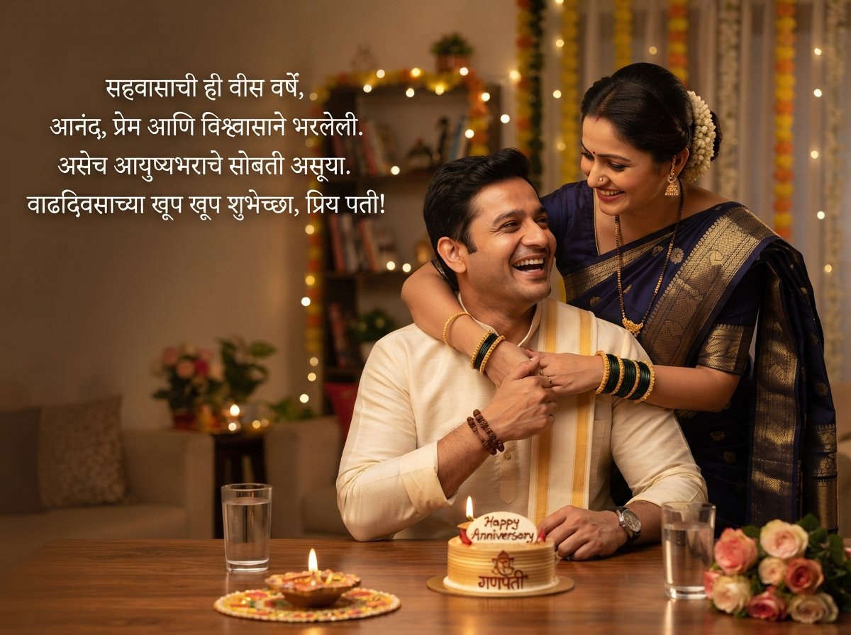 Anniversary Wishes for Husband in Marathi
