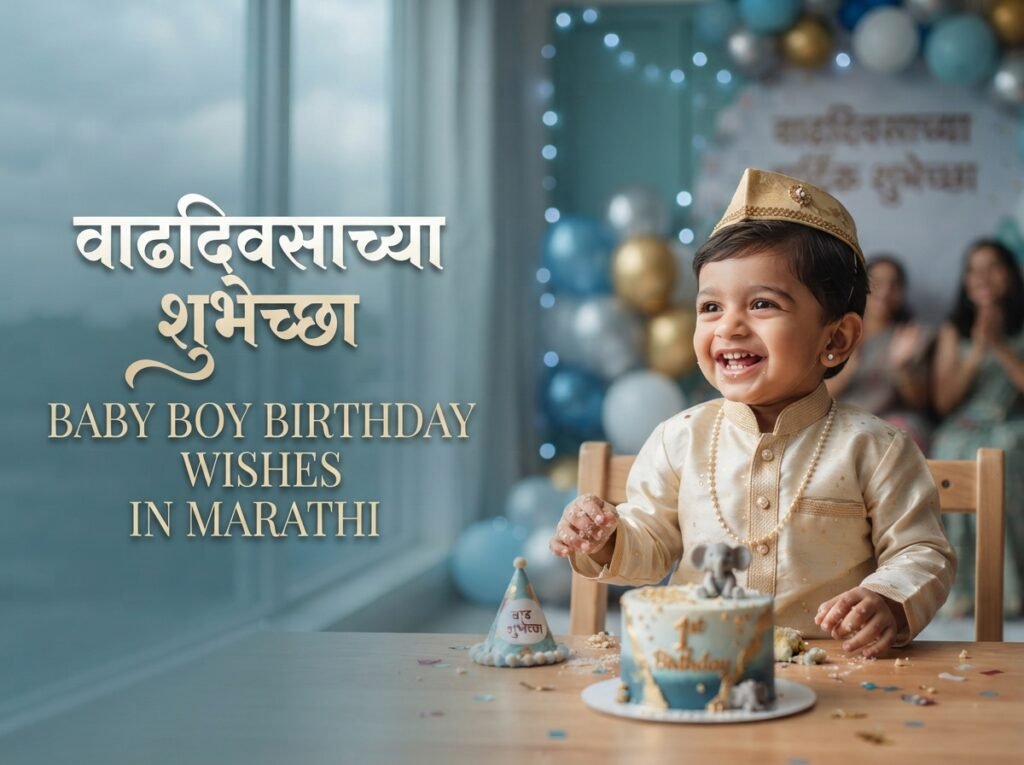 Baby Boy Birthday Wishes in Marathi