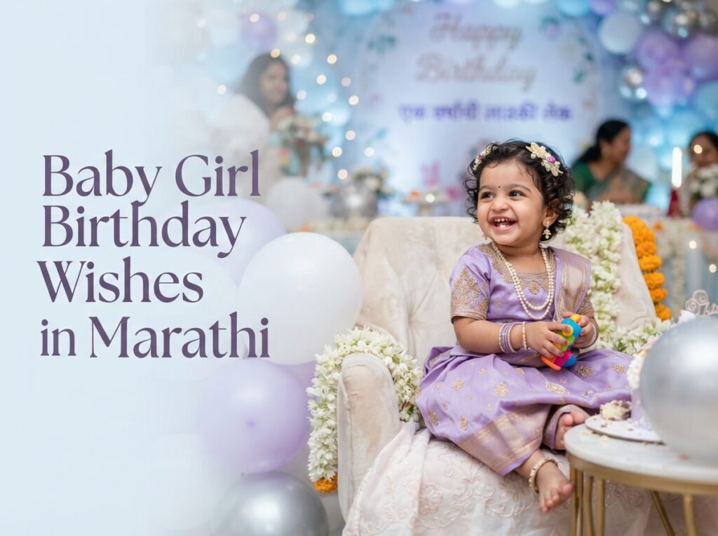 Baby Girl Birthday Wishes in Marathi