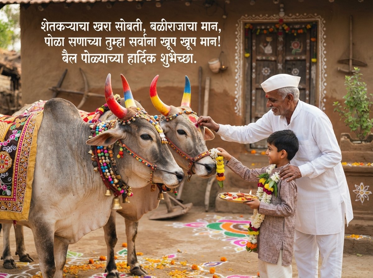 Bail Pola Wishes in Marathi
