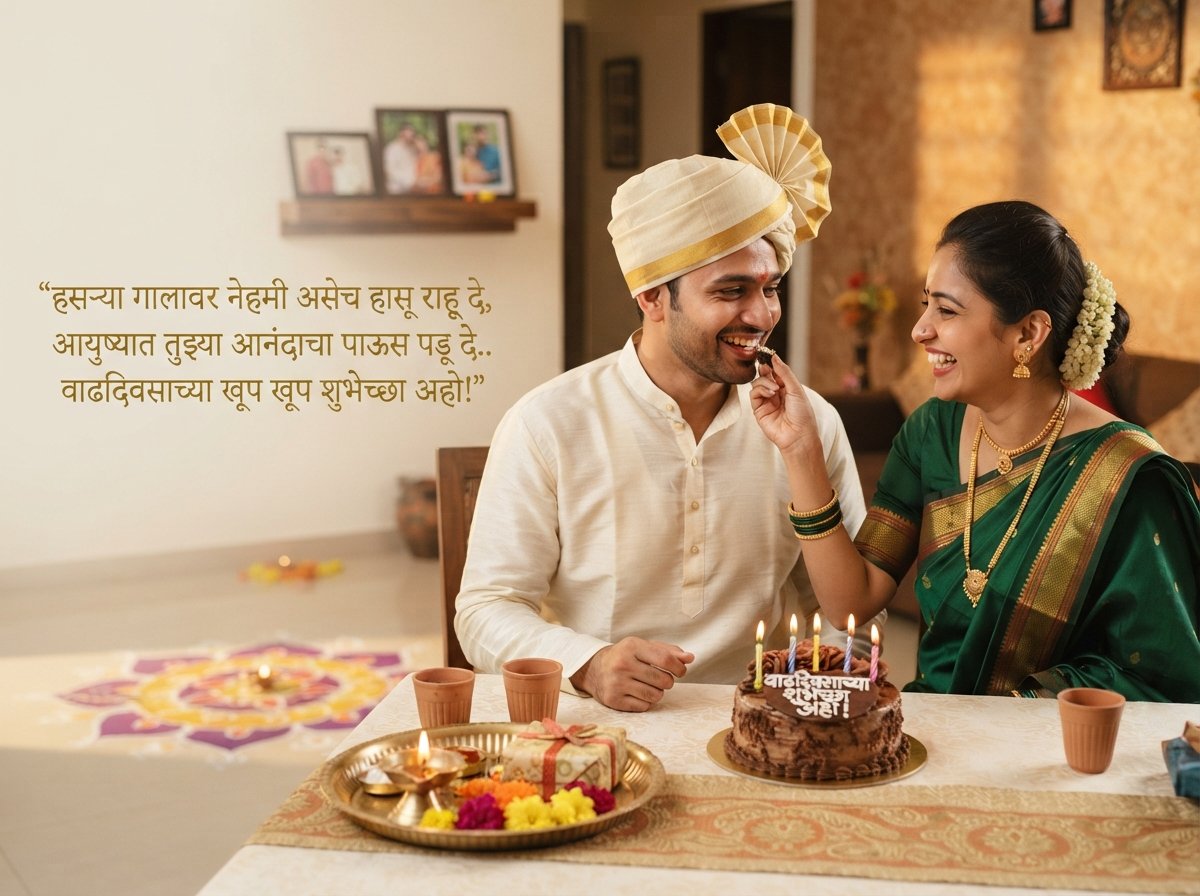 Happy Birthday Aho in Marathi