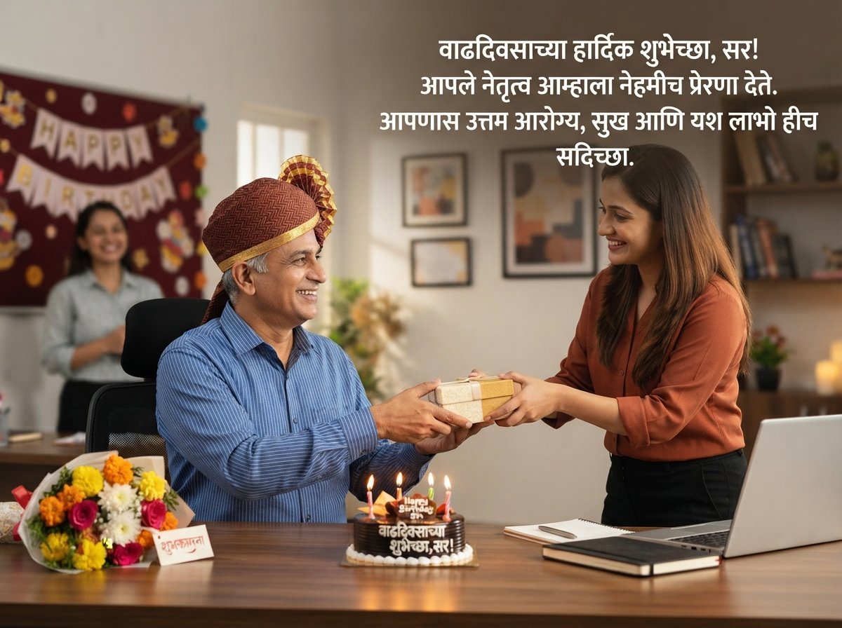 Birthday Wishes for Boss in Marathi