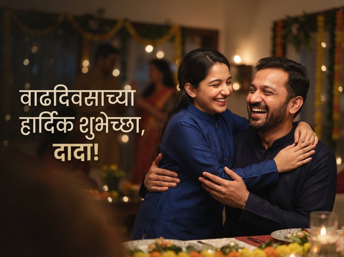 Happy Birthday Dada in Marathi
