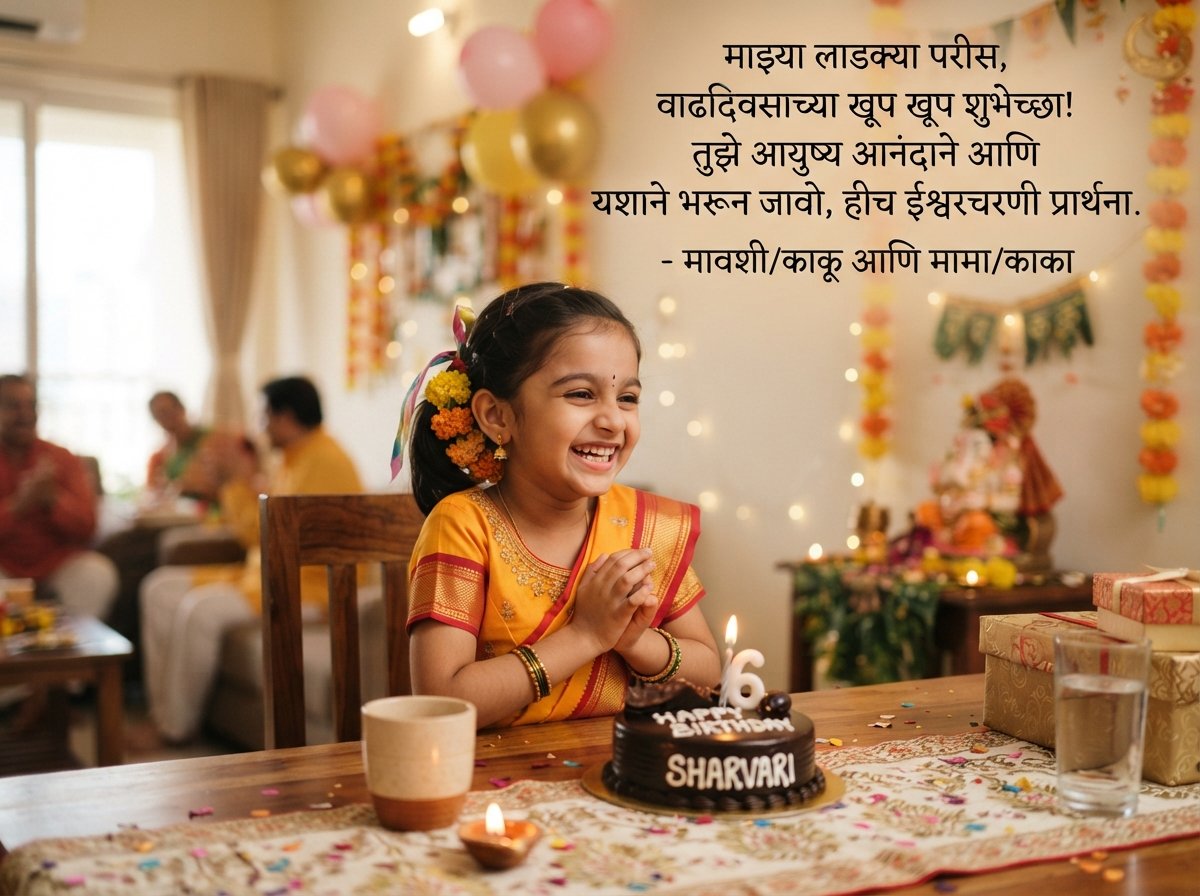 Birthday Wishes for Girl in Marathi