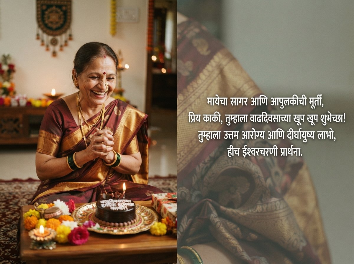 Birthday Wishes for Kaki in Marathi