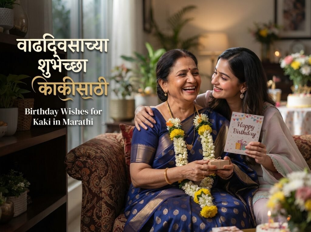Birthday Wishes for Kaki in Marathi
