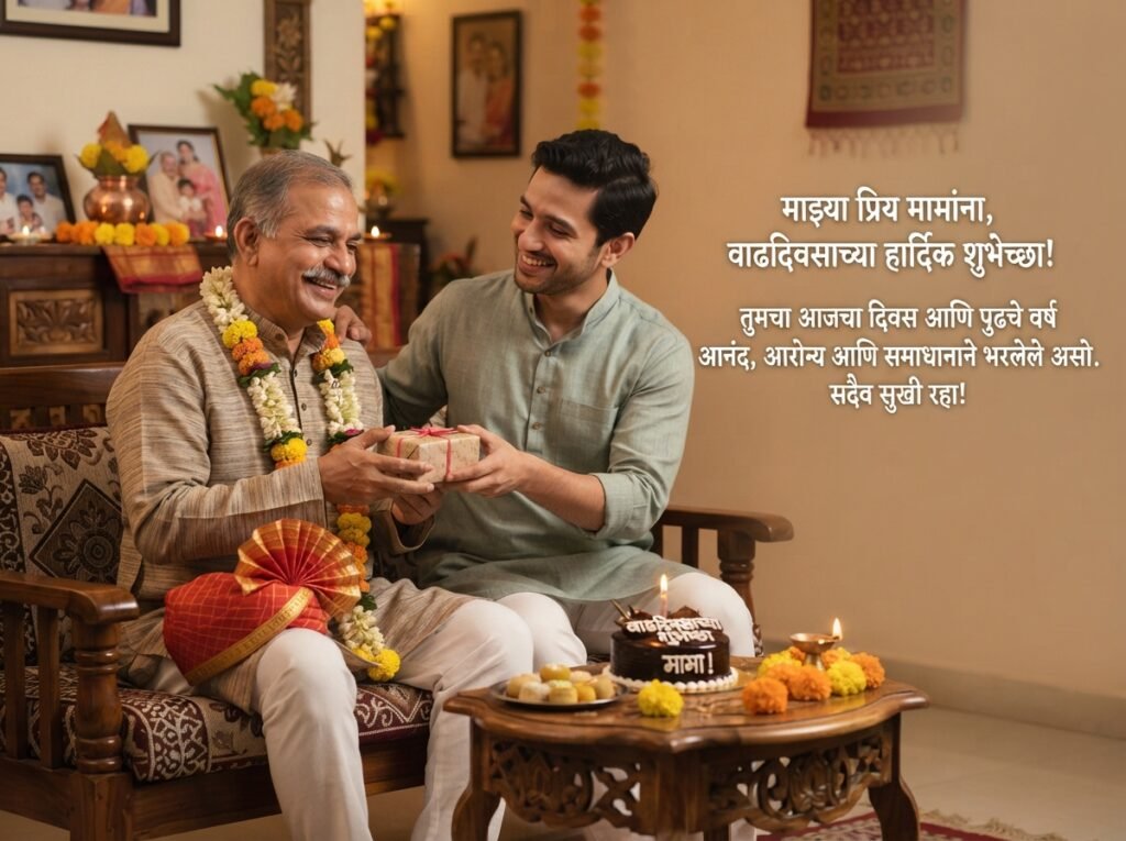 Birthday Wishes for Mama in Marathi
