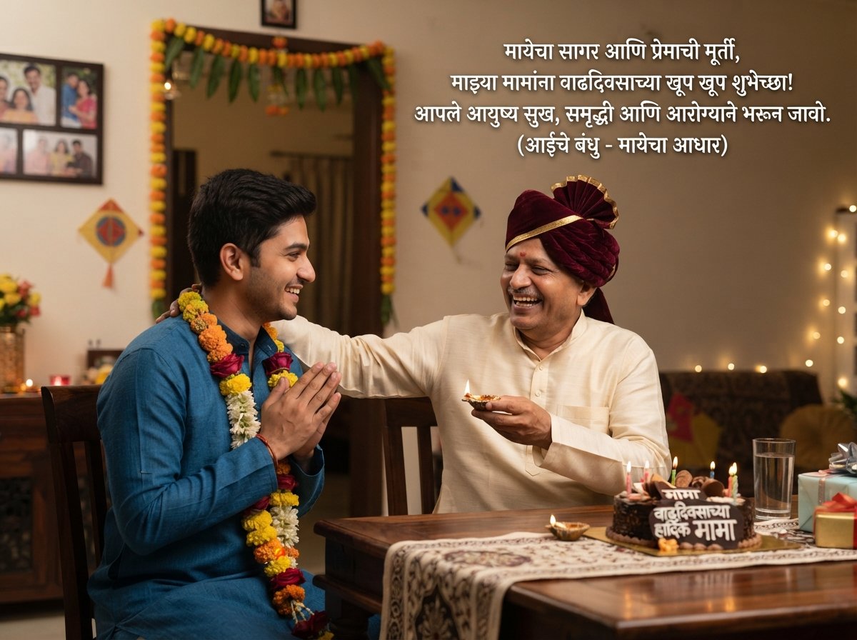 Birthday Wishes for Mama in Marathi