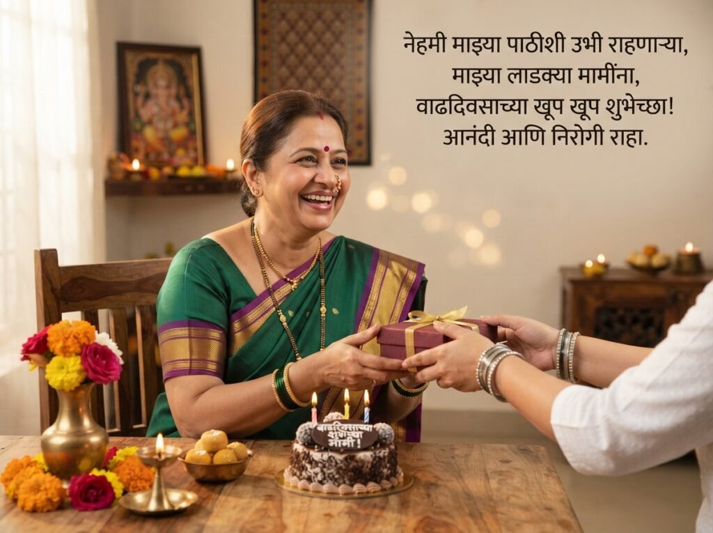 Birthday Wishes for Mami in Marathi