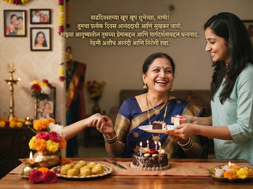 Birthday Wishes for Mami in Marathi