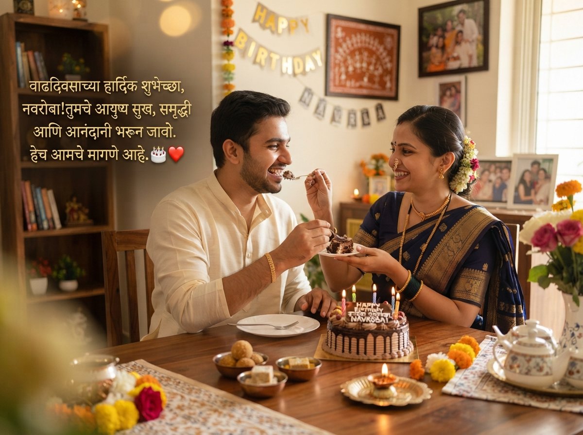 Happy Birthday Navroba in Marathi
