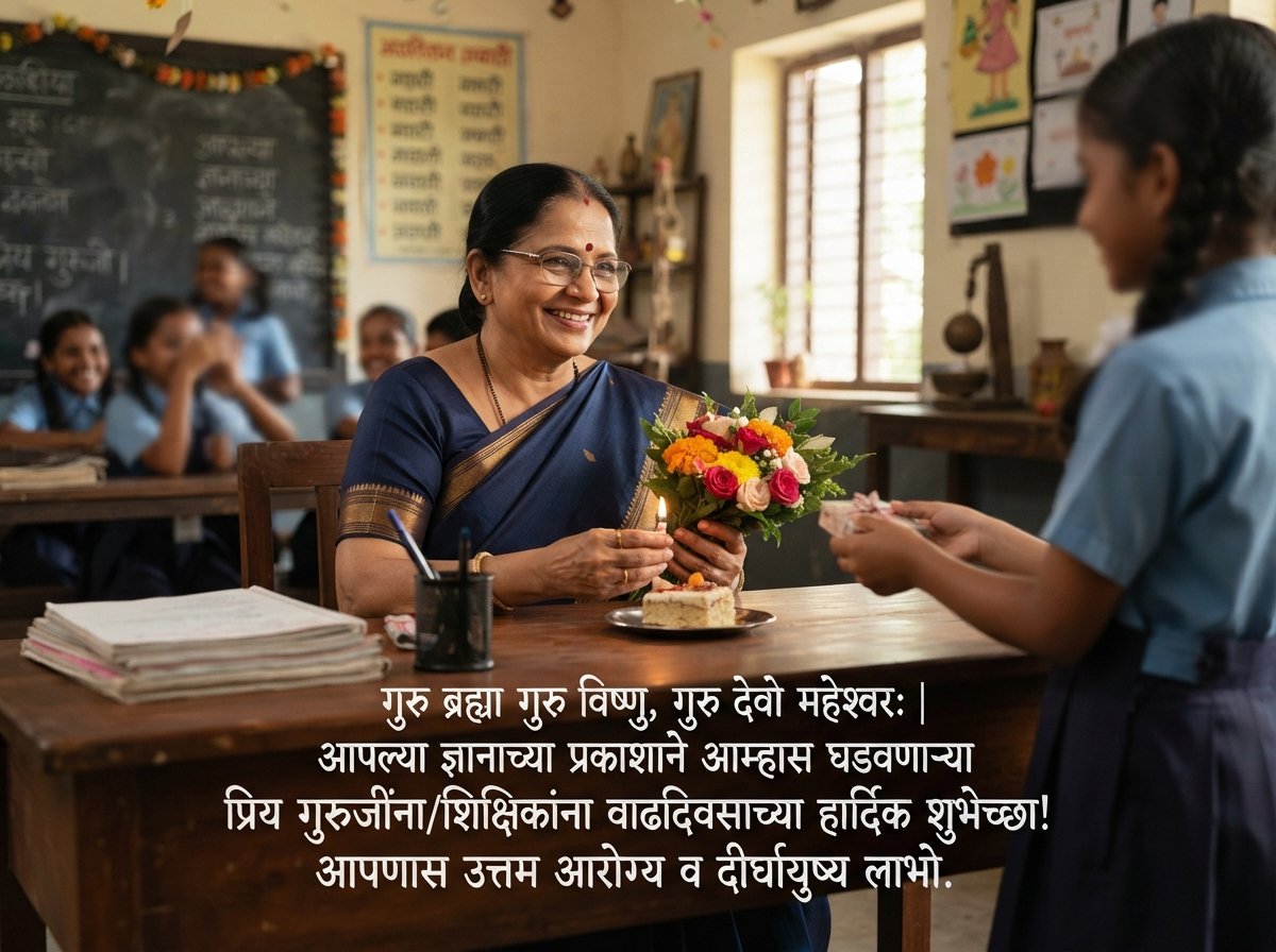 Birthday Wishes for Teacher in Marathi