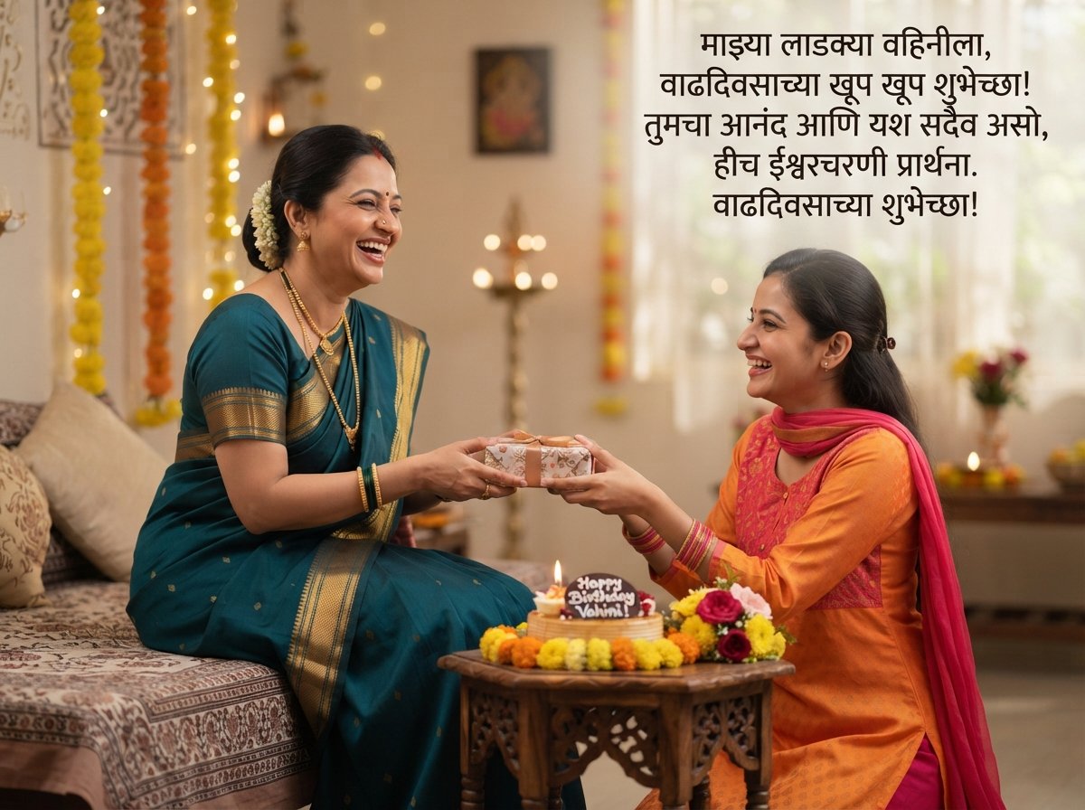Birthday Wishes for Vahini in Marathi
