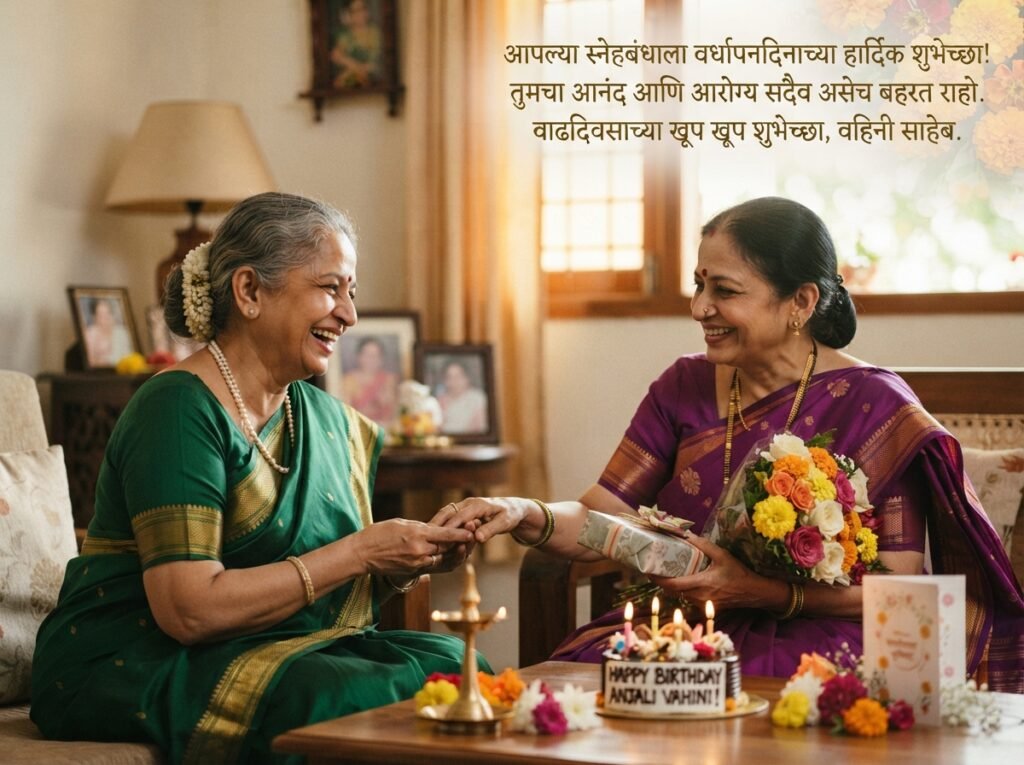 Birthday Wishes for Vyahi / Vihin in Marathi (Samdhi/Samdhan)