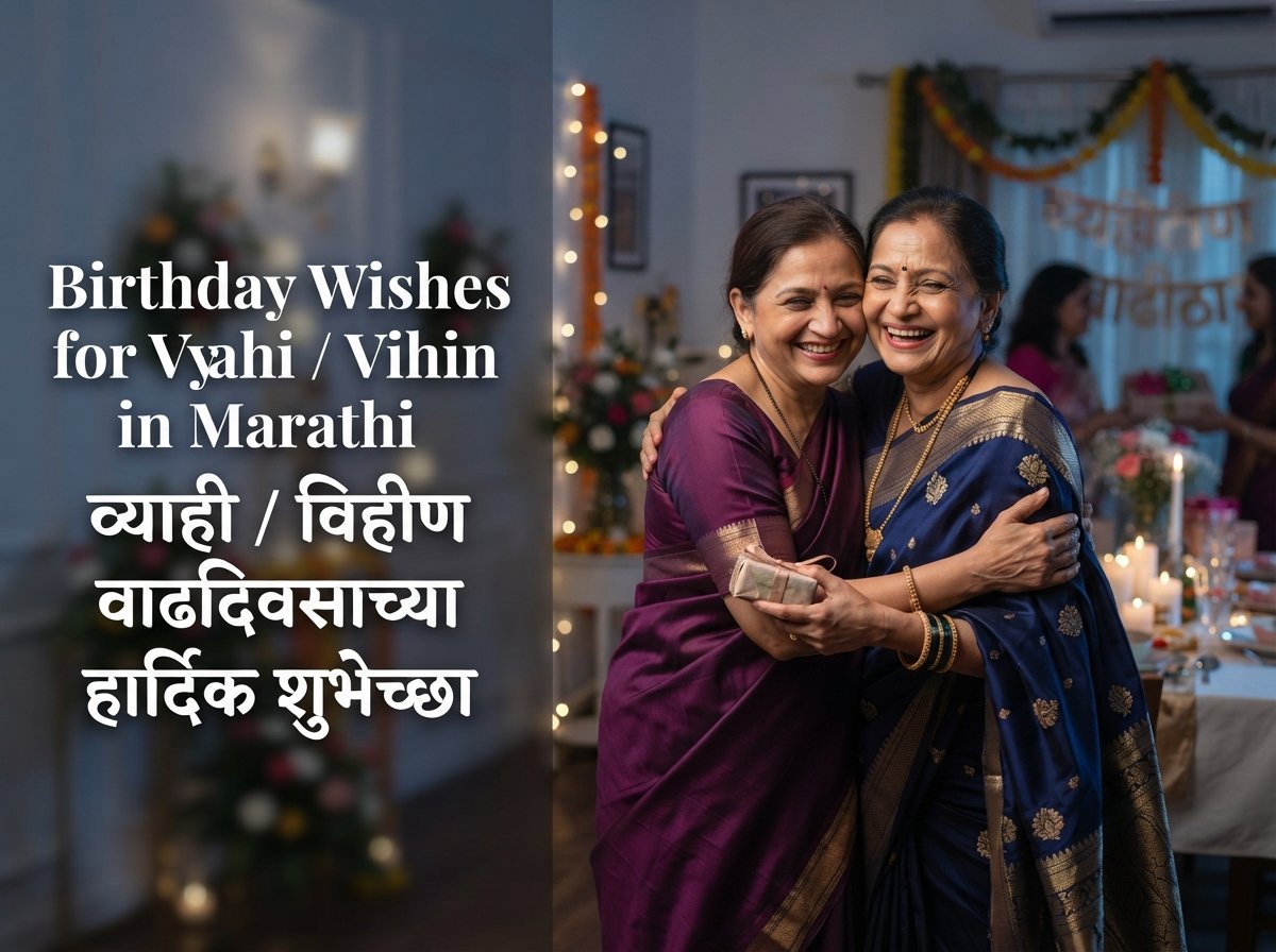 Birthday Wishes for Vyahi / Vihin in Marathi (Samdhi/Samdhan)