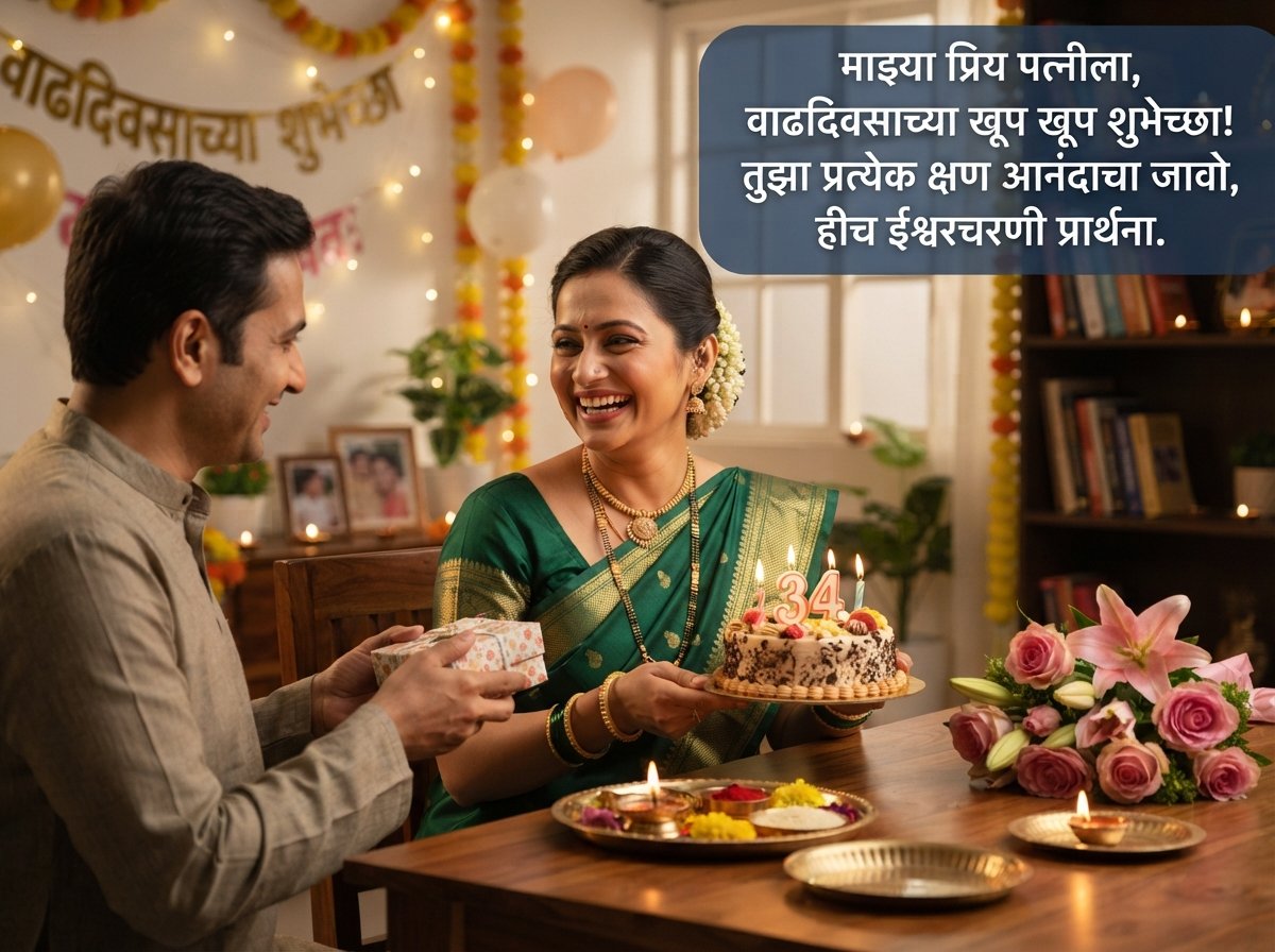 Birthday Wishes for Wife in Marathi