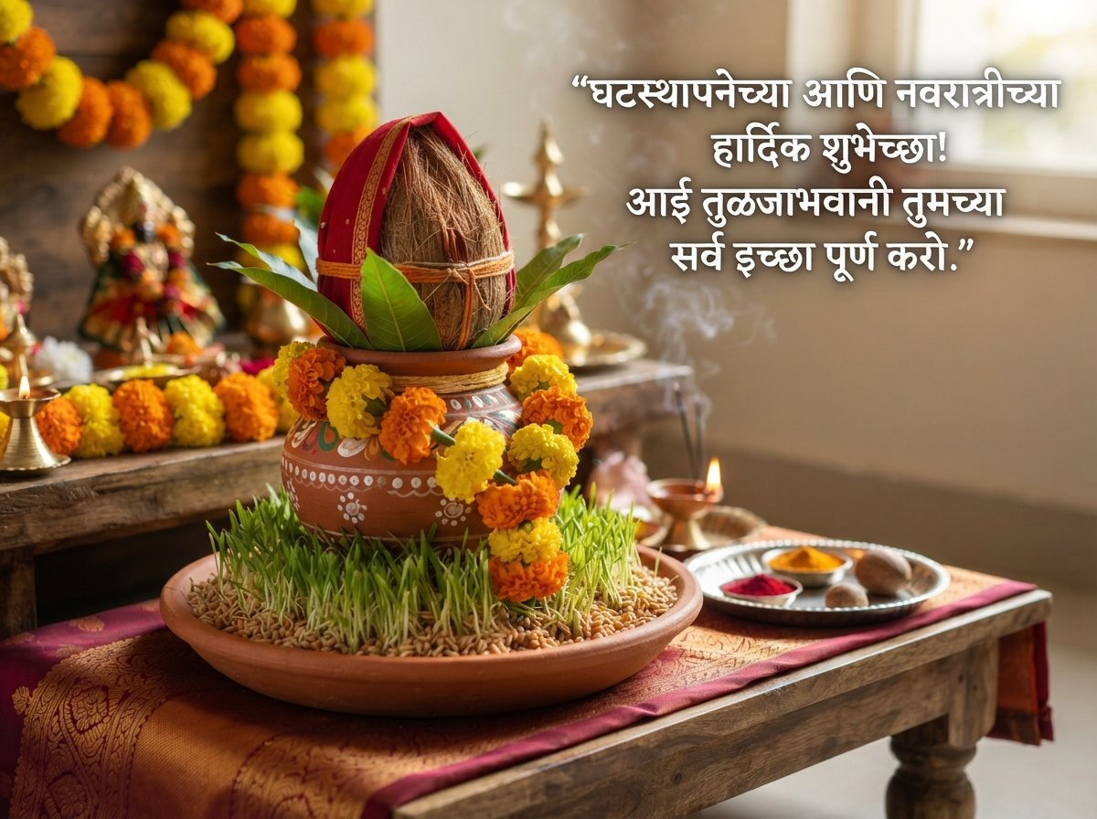 Ghatasthapana Wishes in Marathi