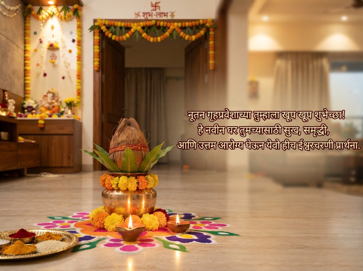 New Home Wishes in Marathi