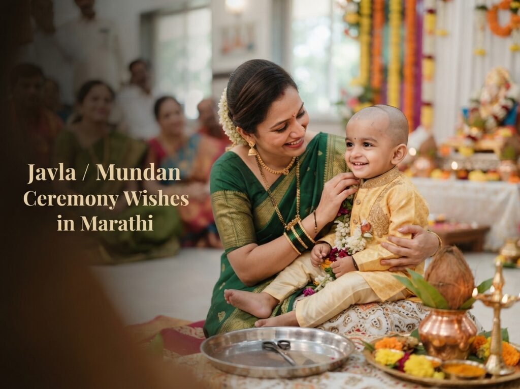 Javla / Mundan Ceremony Wishes in Marathi