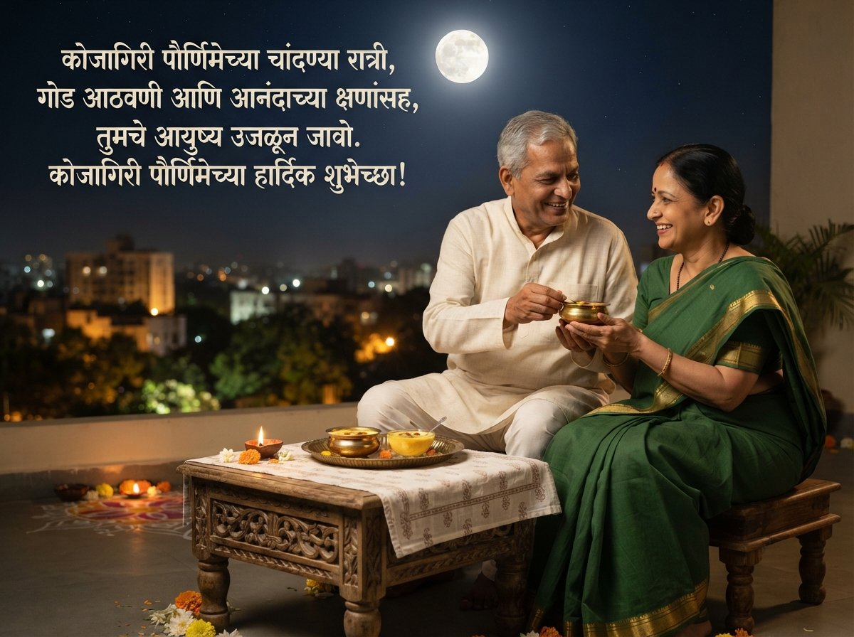 Kojagiri Purnima Wishes in Marathi