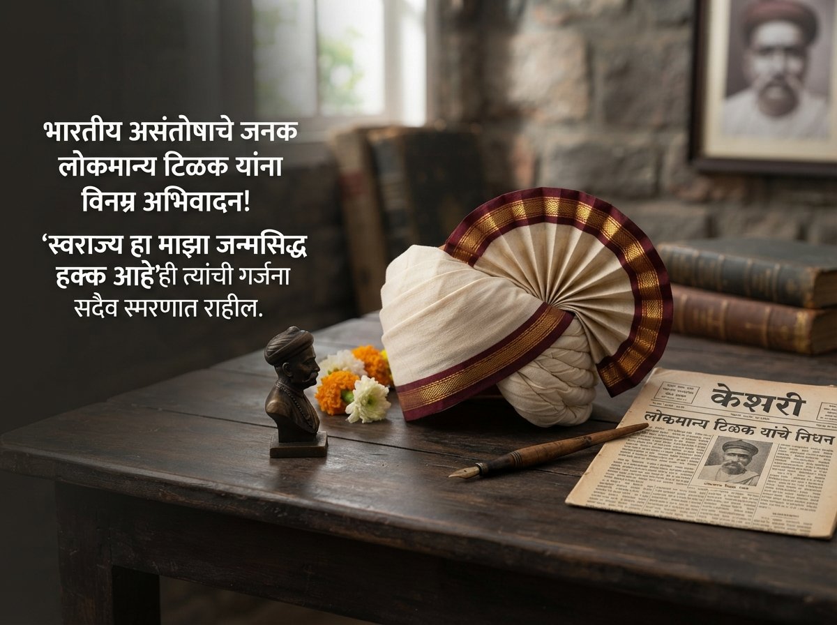 Lokmanya Tilak Jayanti & Punyatithi in Marathi