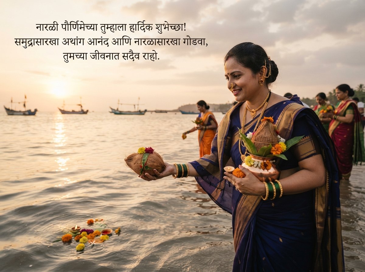Narali Purnima Wishes in Marathi