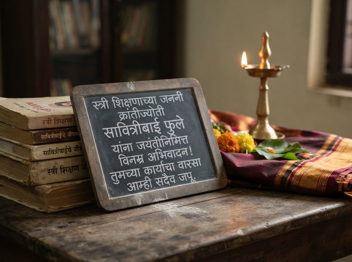 Savitribai Phule Jayanti Wishes in Marathi