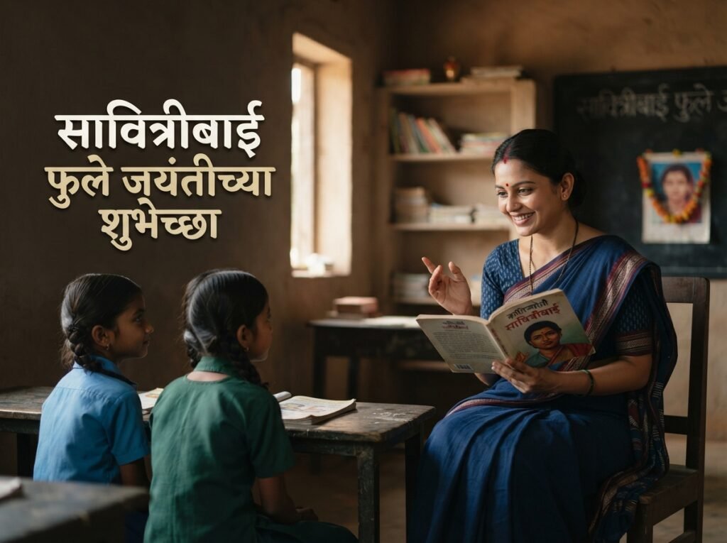 Savitribai Phule Jayanti Wishes in Marathi