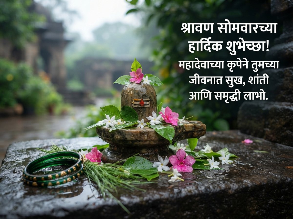 Shravan Somwar Wishes in Marathi