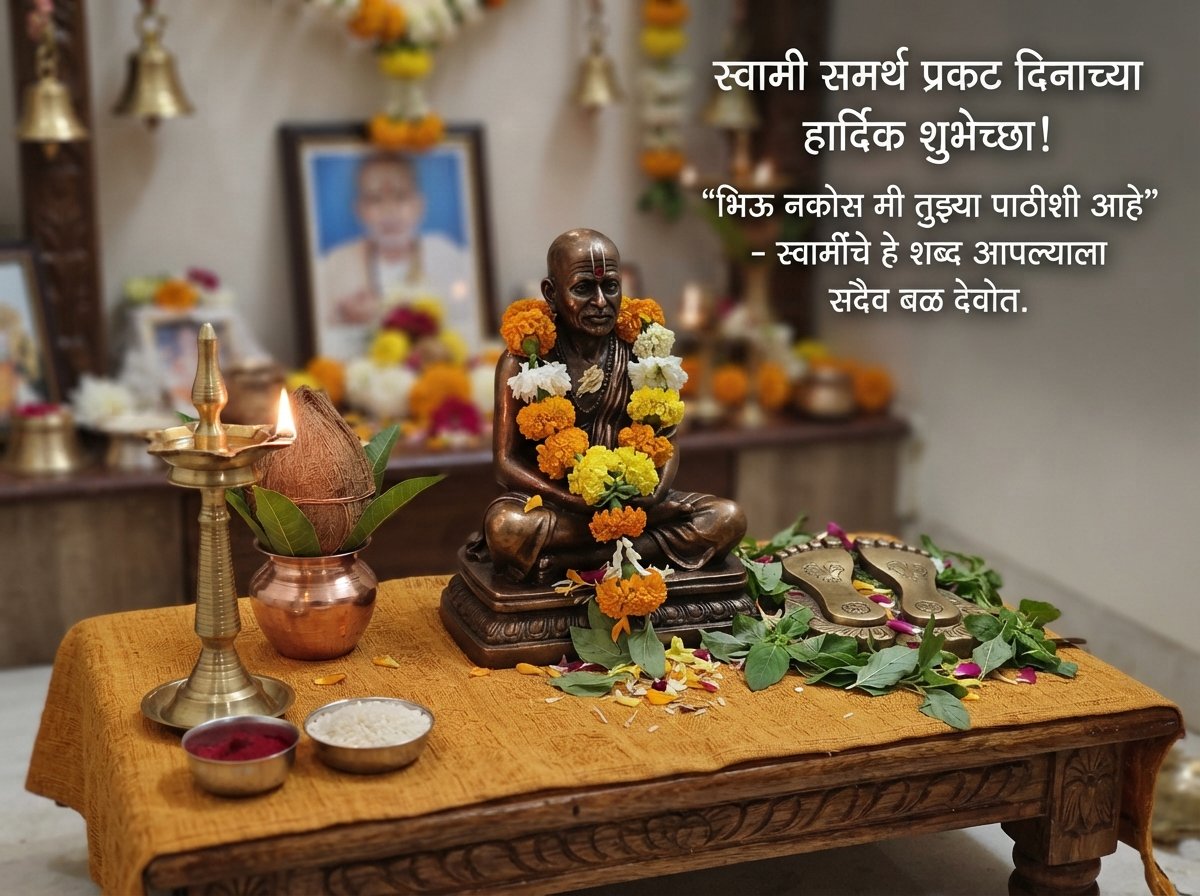 Swami Samarth Maharaj Prakat Din Wishes in Marathi
