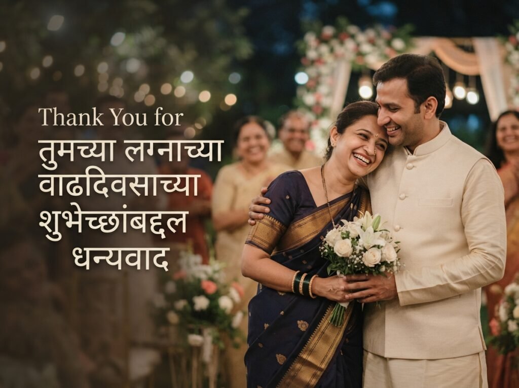Thank You for Anniversary Wishes in Marathi