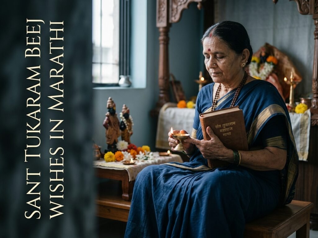Sant Tukaram Beej Wishes in Marathi