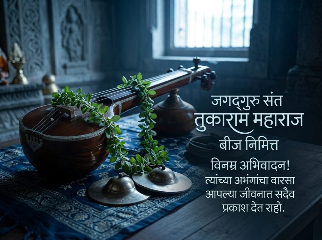 Sant Tukaram Beej Wishes in Marathi