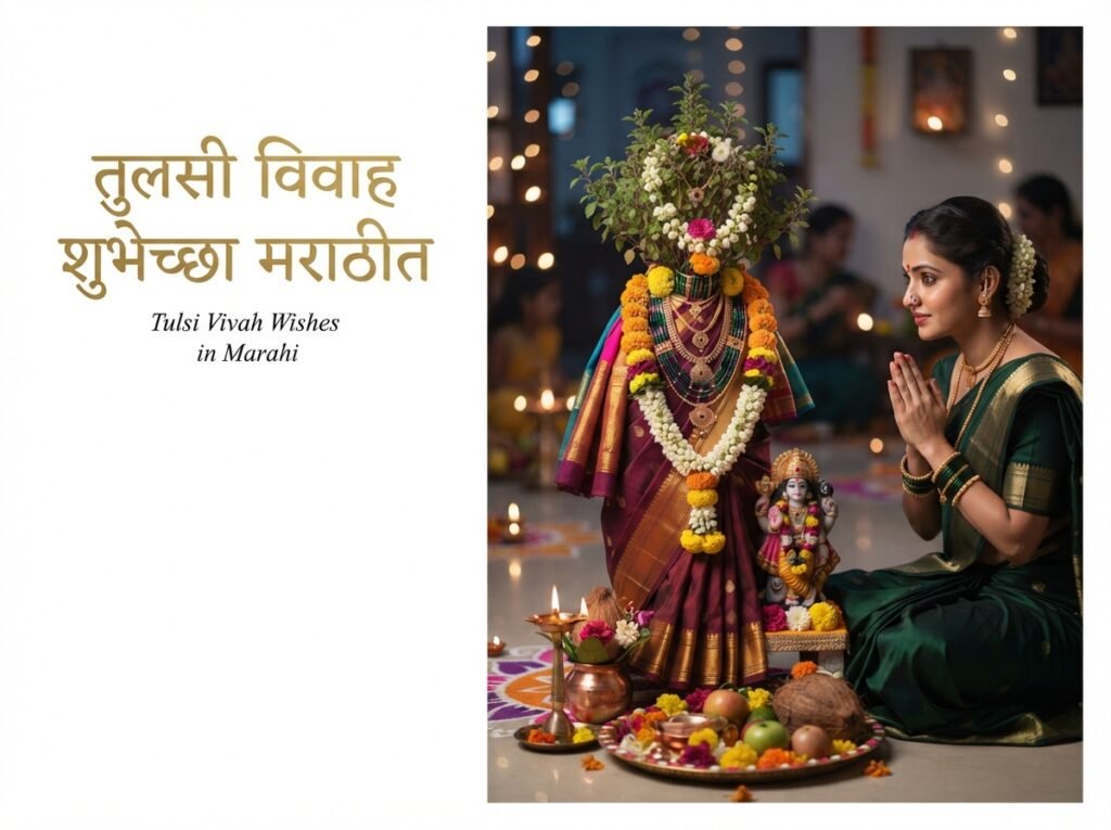 Tulsi Vivah Wishes in Marathi