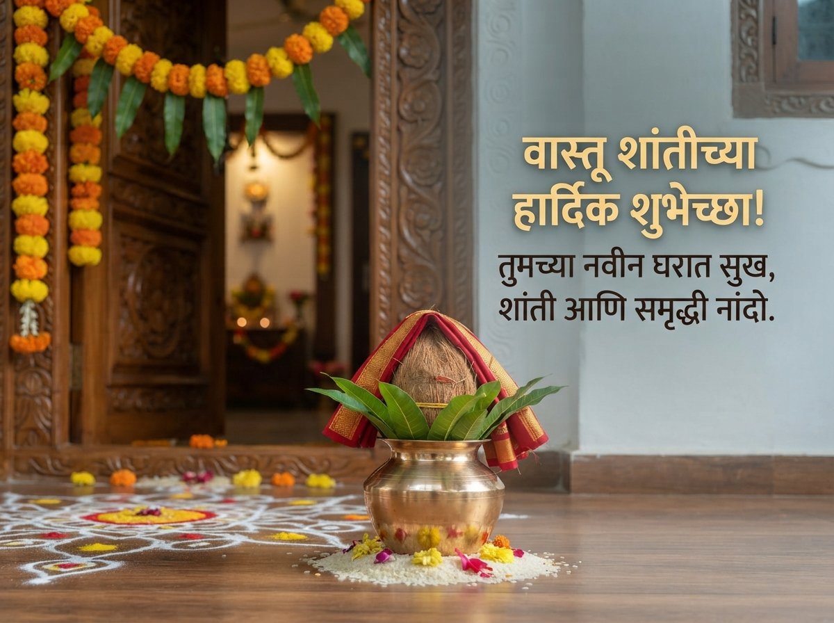Vastu Shanti Wishes in Marathi